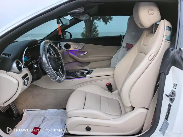 للبيع مرسيدس 2021 كشف احمر C200بحالة الوكاله 39