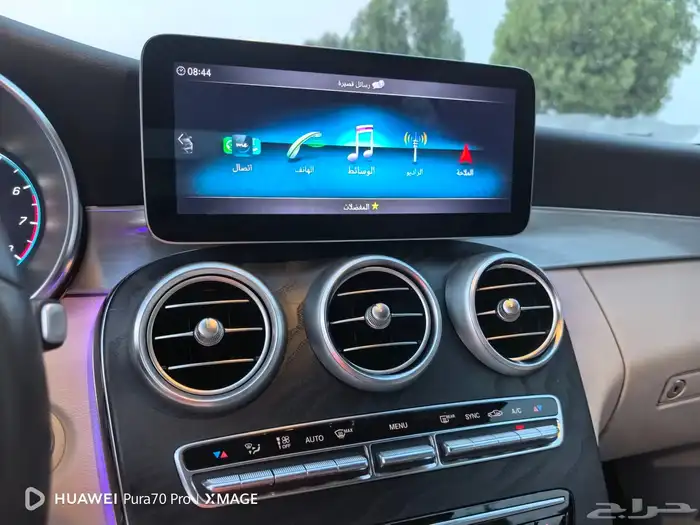للبيع مرسيدس 2021 كشف احمر C200بحالة الوكاله 34