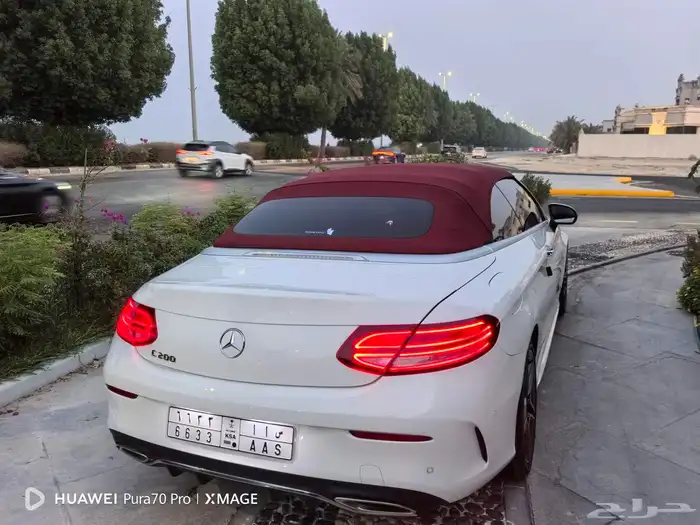 للبيع مرسيدس 2021 كشف احمر C200بحالة الوكاله 37