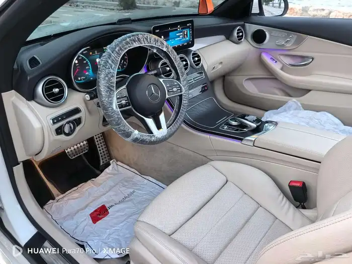 للبيع مرسيدس 2021 كشف احمر C200بحالة الوكاله 24