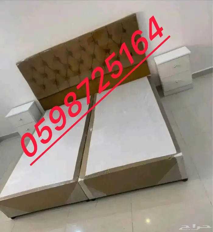 New brand wood bed low price King size 1