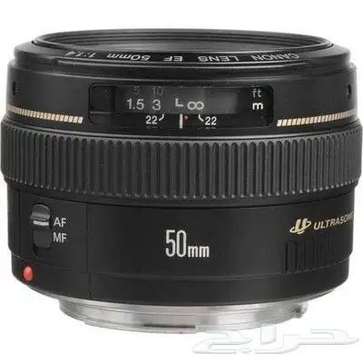 عدسه كانون 50mm فتحت العدسه 1 1.4 index