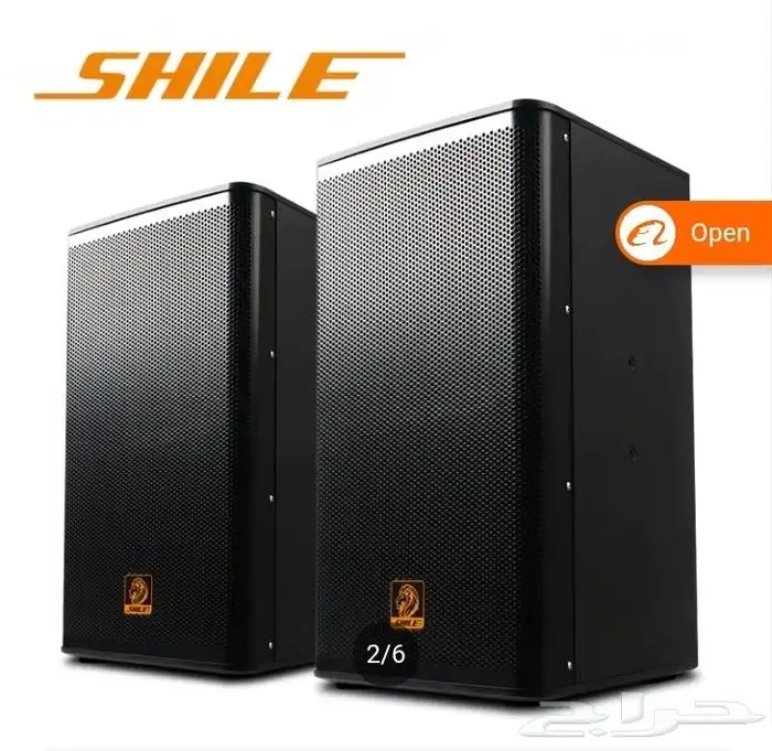 سماعات وميكسر وامبليفير للبيع اربع سماعات كبار 260w وعشرة صغ 8