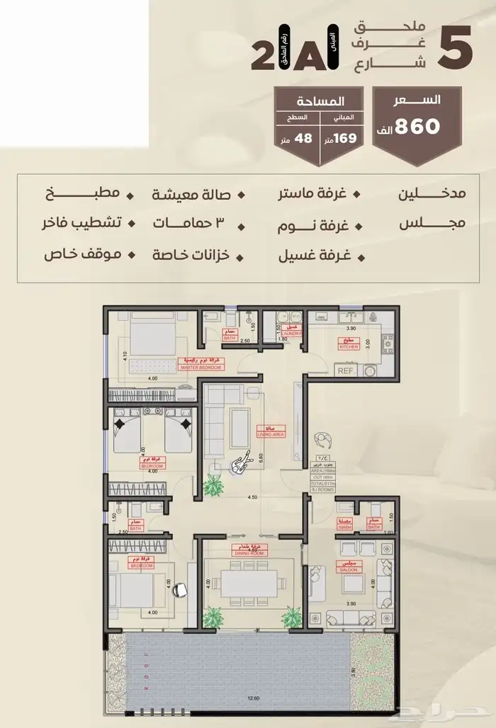 استديوهات وشقق للتمليك والاستثمار حي السلامة 3