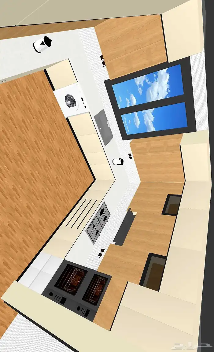 مطبخ تفصيل مودرن ألمنيوم حسب الطلب تصميم وتنفيذ احترافي 1