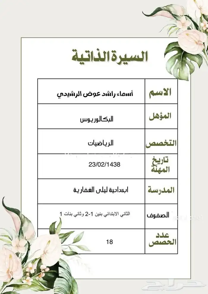 تصميم ملفات إنجاز احترافية للمعلمات والمعلمين 2