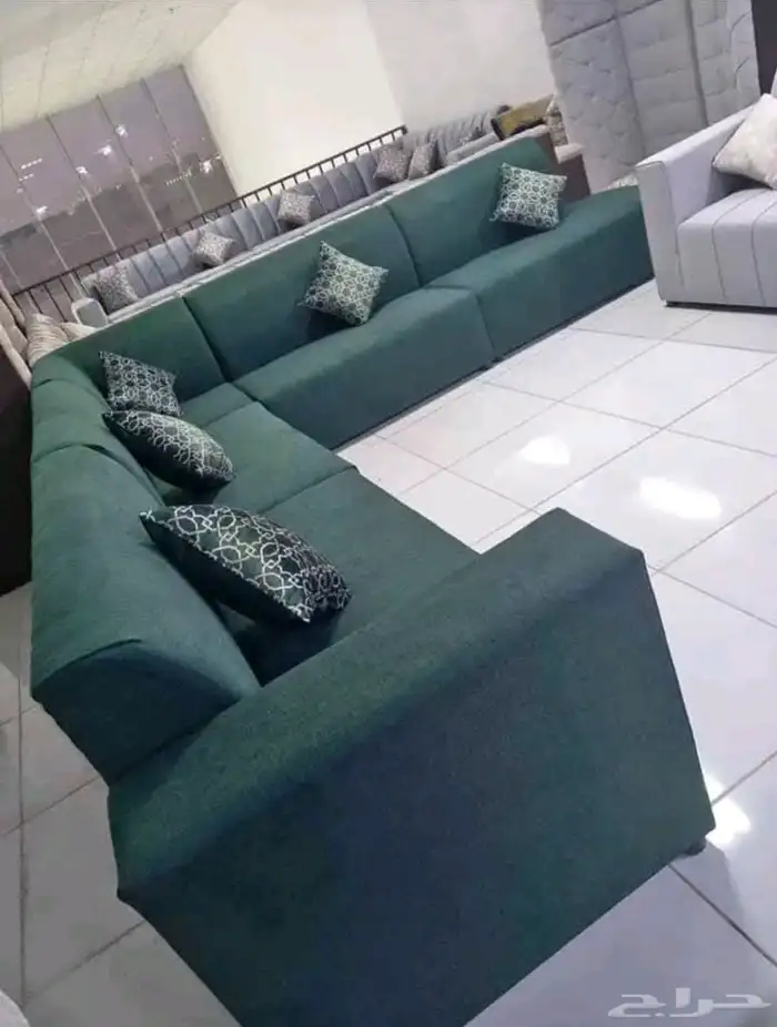 كنب جديد جاهز حرف ال و7نفر شامل التوصيل 4