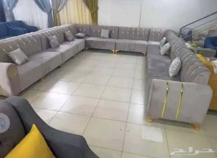 كنب جديد جاهز حرف ال و7نفر شامل التوصيل 23