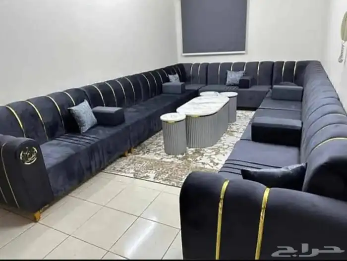 كنب جديد جاهز حرف ال و7نفر شامل التوصيل 17