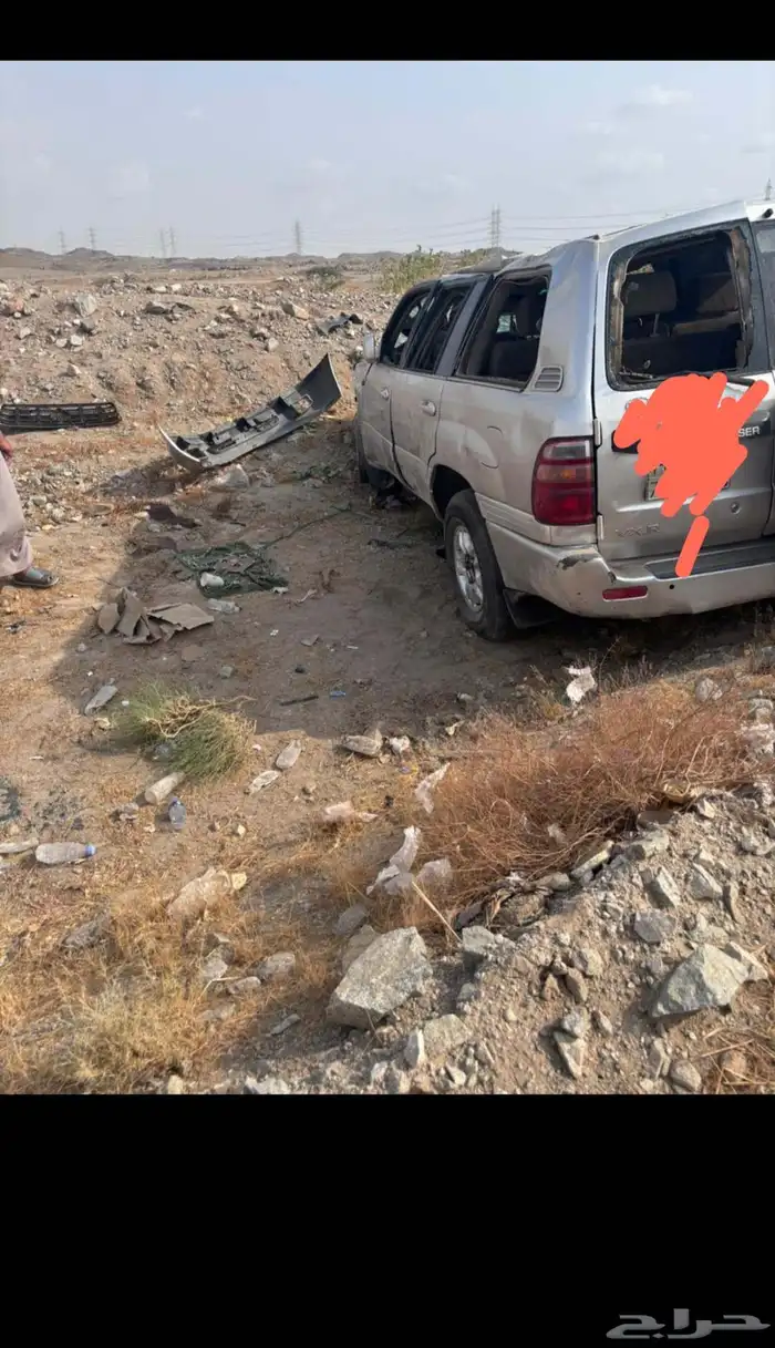 تشليح جيب لاندكروزر صالون الموديل 2002 ثمانيه سلندر جير عاد 0