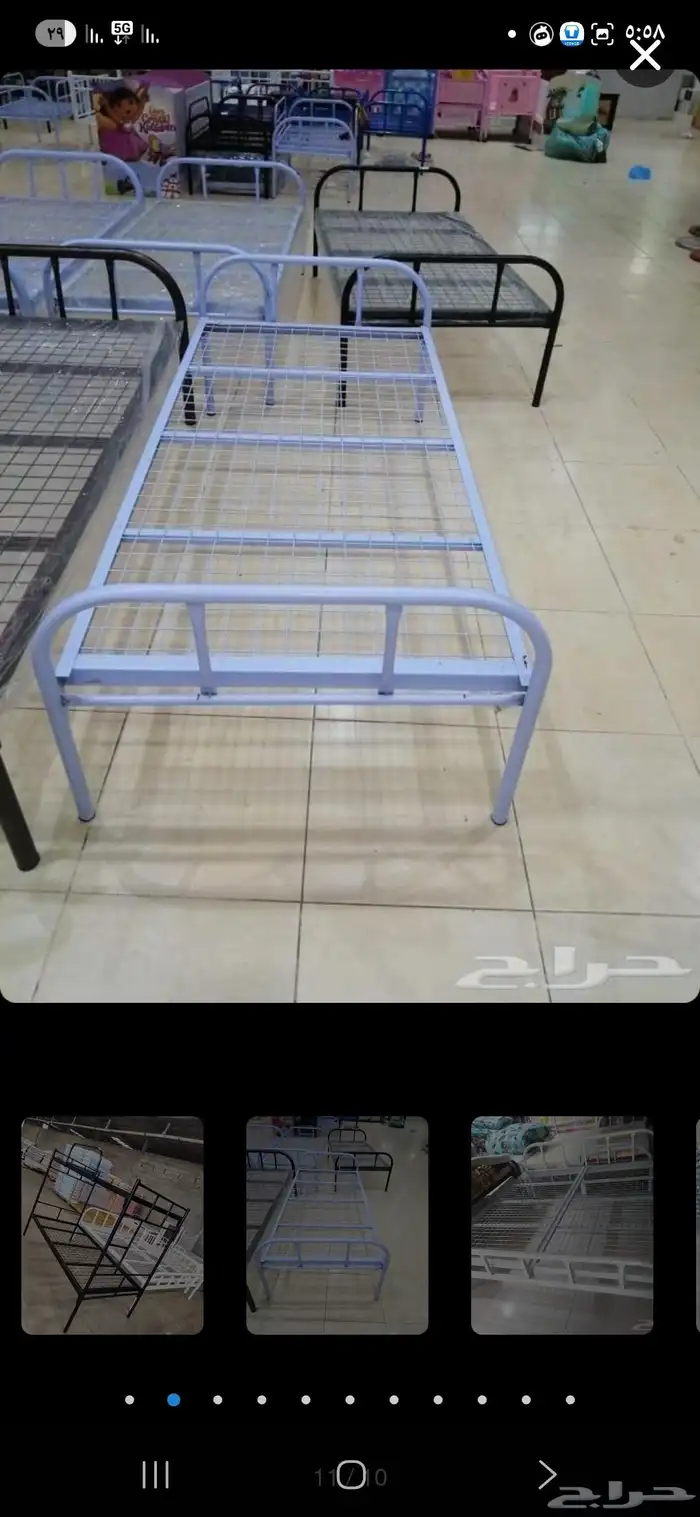 سرير نوم نفر ونص سرير حديد دورين مرتبة مراتب طبيه فندقيه 5