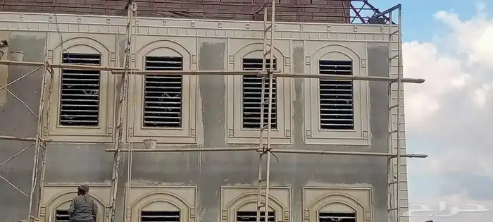 أعمال ديكورات خارجية اسمنت ابيض بطحاء الرياض 1
