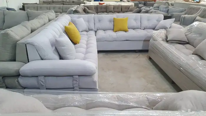 كنب جديد جاهز حرف ال و7نفر شامل التوصيل 25