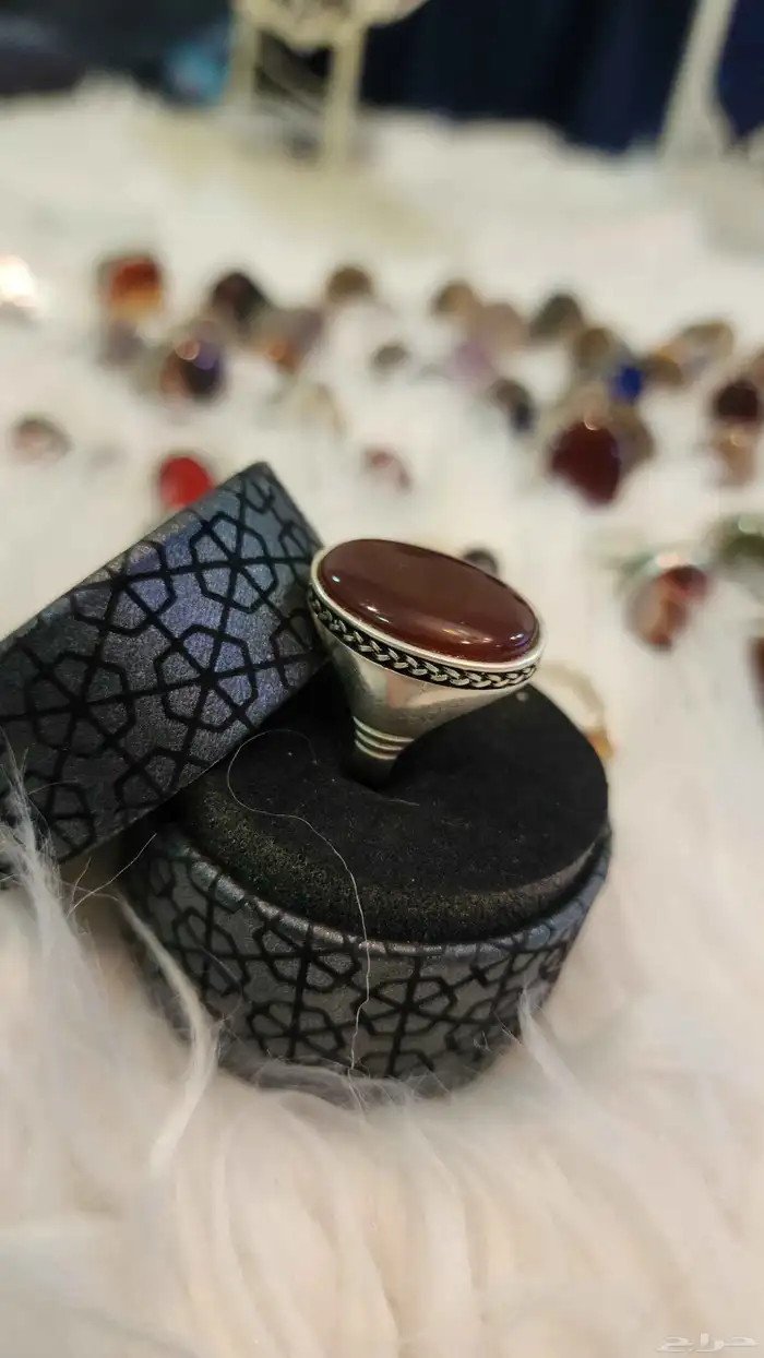 خواتم فضه متوجه بالعقيق وعالضمان 3