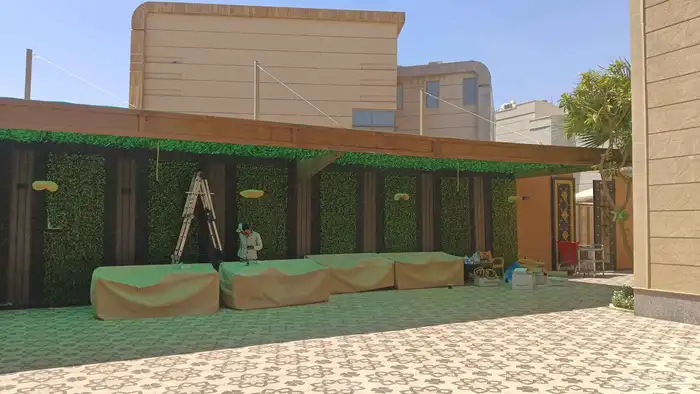 تنسيق حدائق طبيعي وصناعي وترميب شبكات الري والرزاز والضباب 0