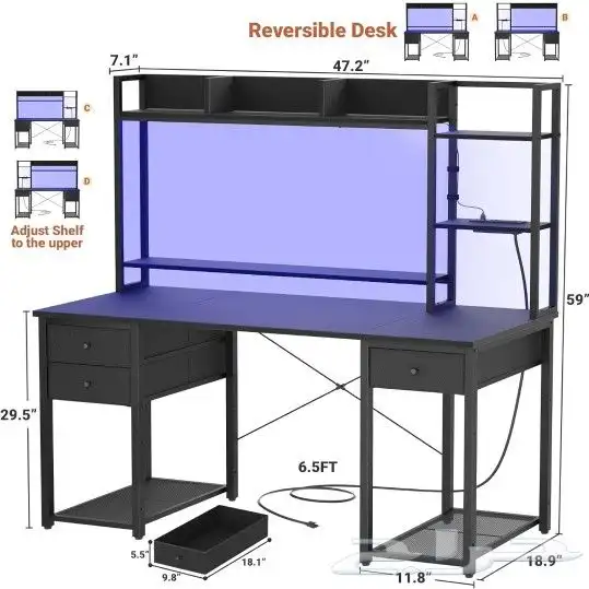 طاوله قيمنج و أشياء متعدده gaming desk 2
