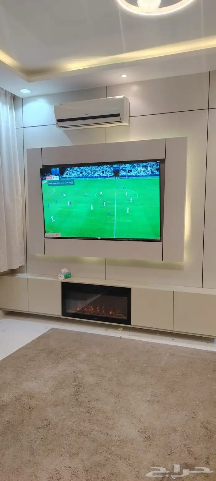 ديكورات ابو ديمى شاشات جبس امبورد اسمنت امبورد مرايات فوم 4