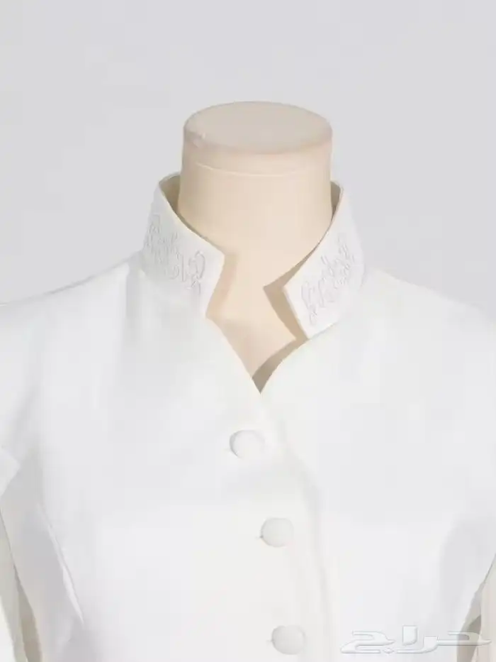 فستان ابيض قطعتين ناعم مقاس L 2