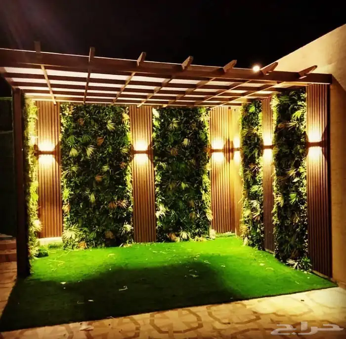 عشب 3d جداري عشب 2d. ثري دي 3