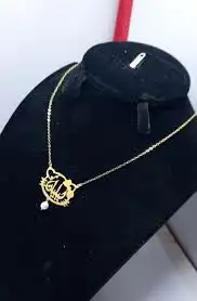 هدايا سلسل نسائيه كبار اطفال مواليد بلاسم مطلي بذهب 6