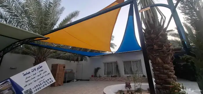 مضلات سواتر خيام برجولات هناجر جلسات خارجيه غرف زجاجيه 5