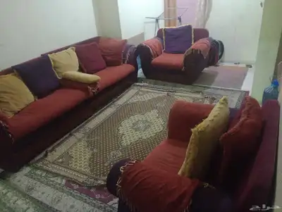 طقم انتريه للبيع اتنين كرسي واتنين كنبه 1