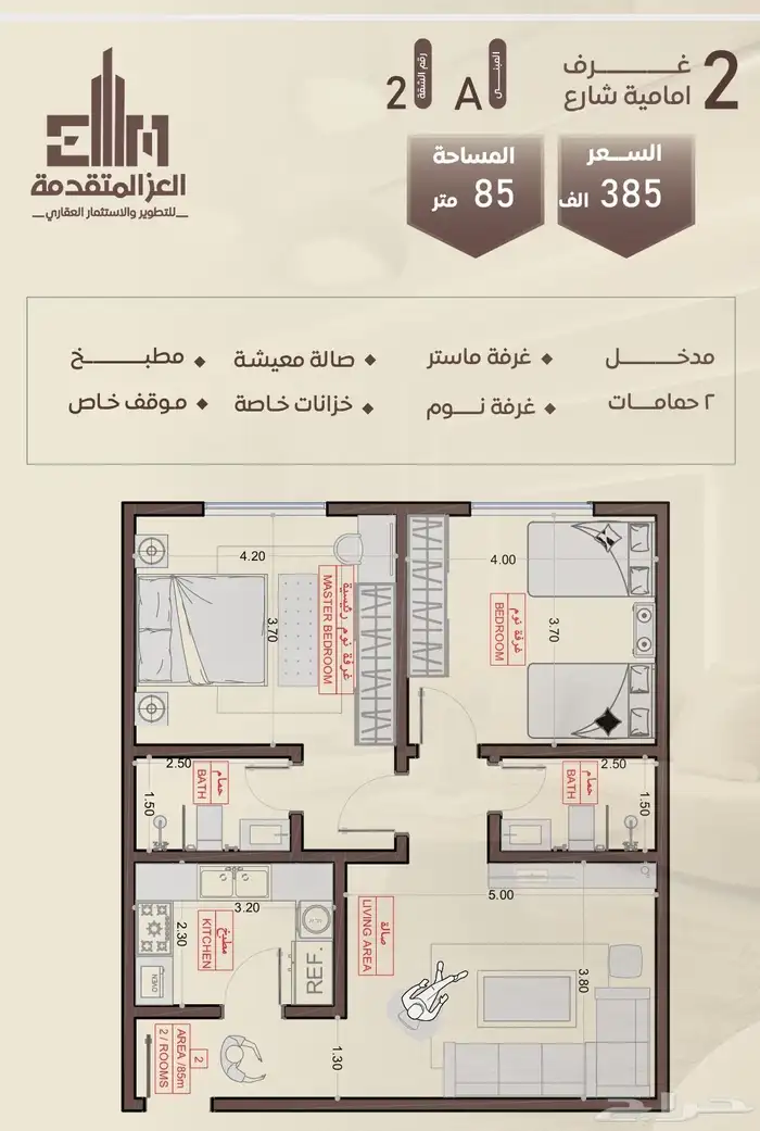 شقق تمليك حي السلامه دوار رامي يتكون من غرفتين وثلاث واربع 1