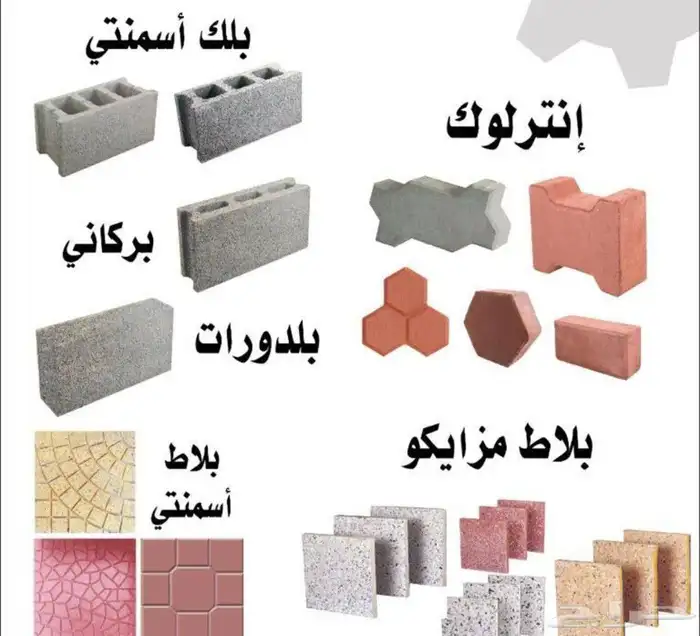 بطحاء اسمنت طوب عتب خرسانة قلاب دينة بلاط طرطشة رصيف بندورة 4