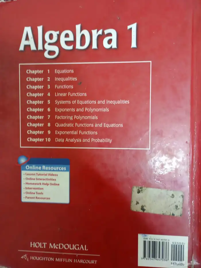 كتاب algebra 1 1
