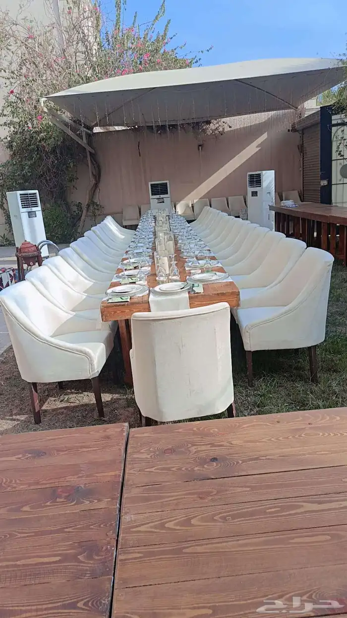 تنسيق كراسي وطاولات طعام ريفيه وشفافه 4