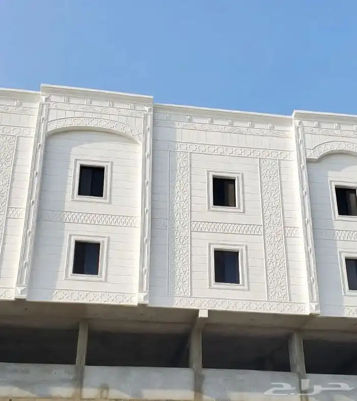 معلم واجهات خارجيه لياسه اسمنتيه ملونه وكسر رخام 2