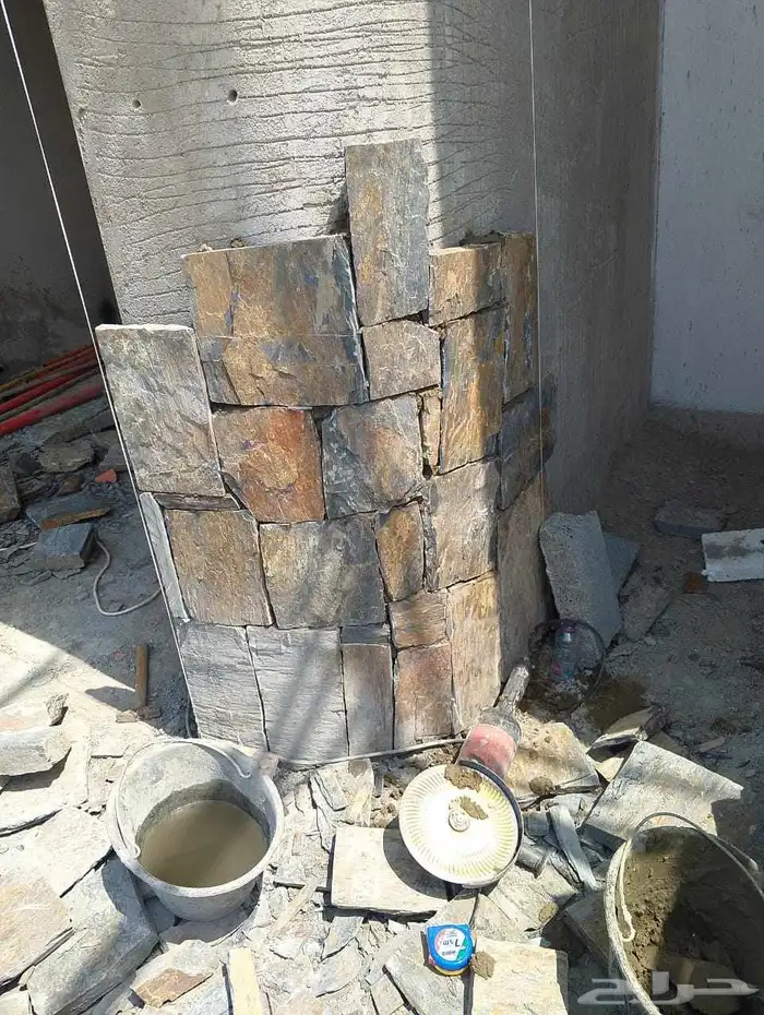 معلم حجر تلبيس الباحه رب راب ترميم بيوت قديمه 2