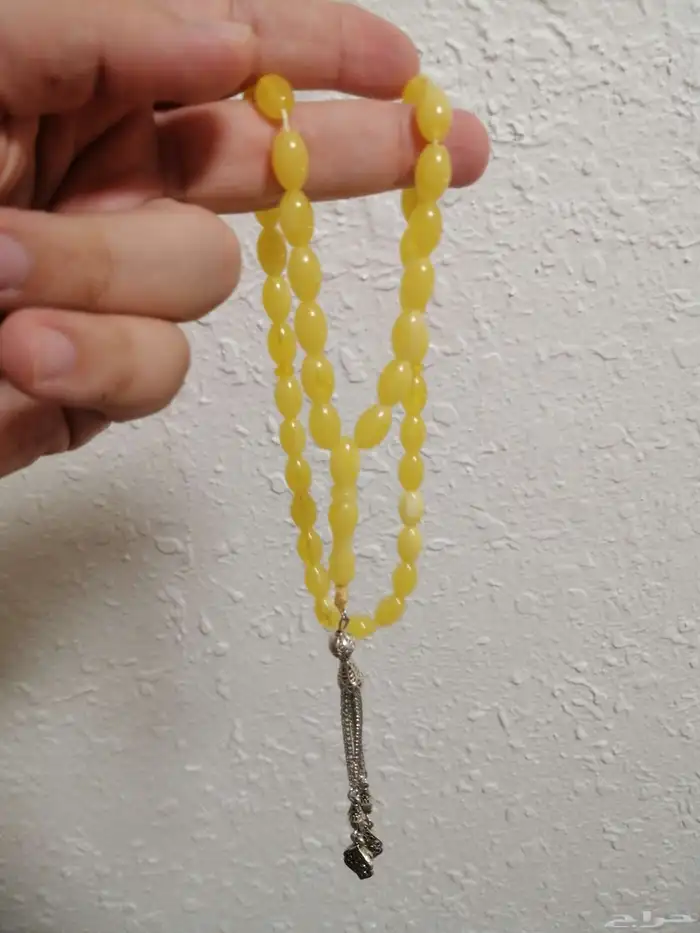 سبحة كهرمان اصفر صافي (جديدة). 2