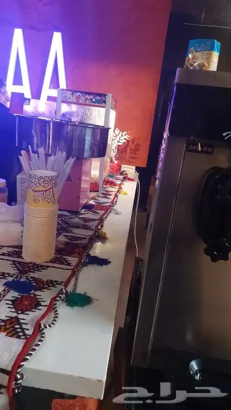 تاجير مكاين ايس كريم وفشار وكوتن كاندي ومسلياات 0