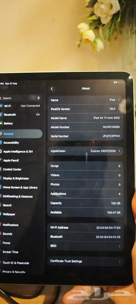ايباد اير 11 انش m2 تخزين 128 gb 1