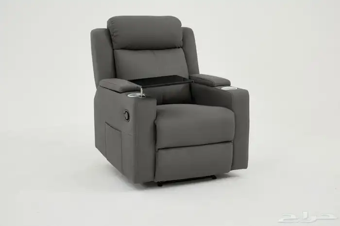 كرسي استرخاء سينمائي هزاز ودوار مع طاولة لابتوب وحامل اكواب 8