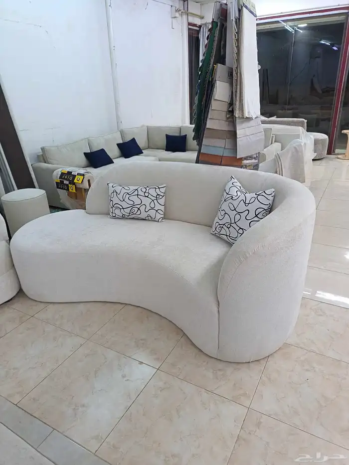كنب موديل الهبه قماش بوكليه 3