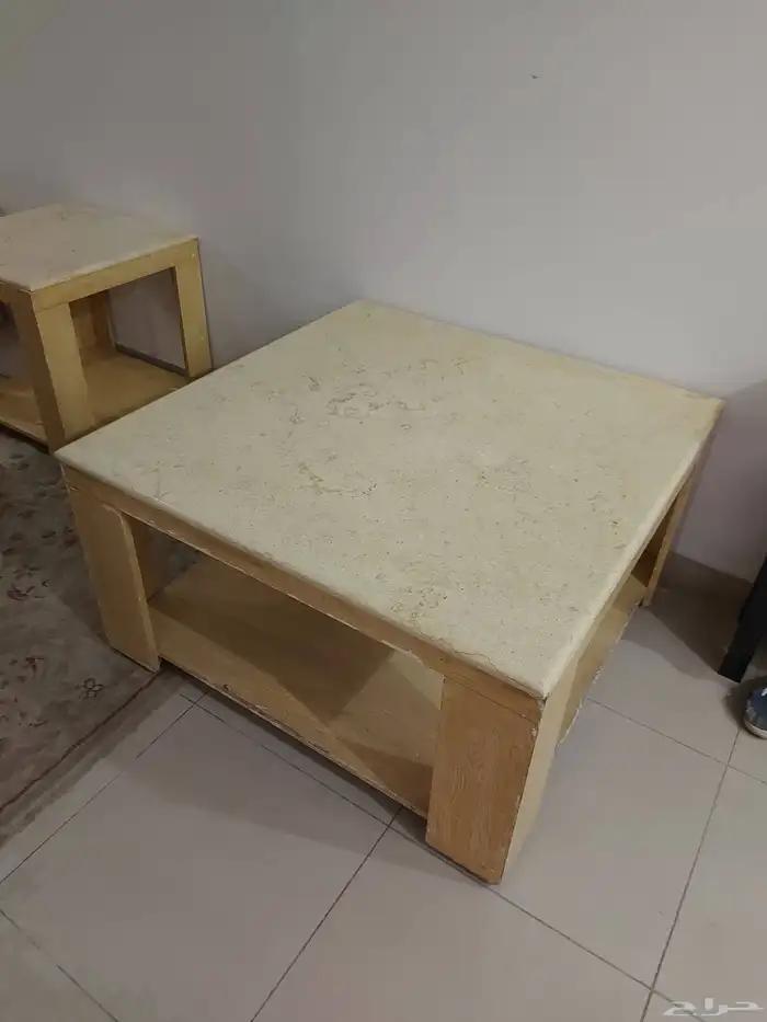طاولات خشب ورخام بكفرات 0