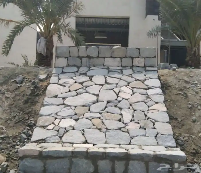 ممرات رباريب جدران احواض للنخل احجار نهريه 5
