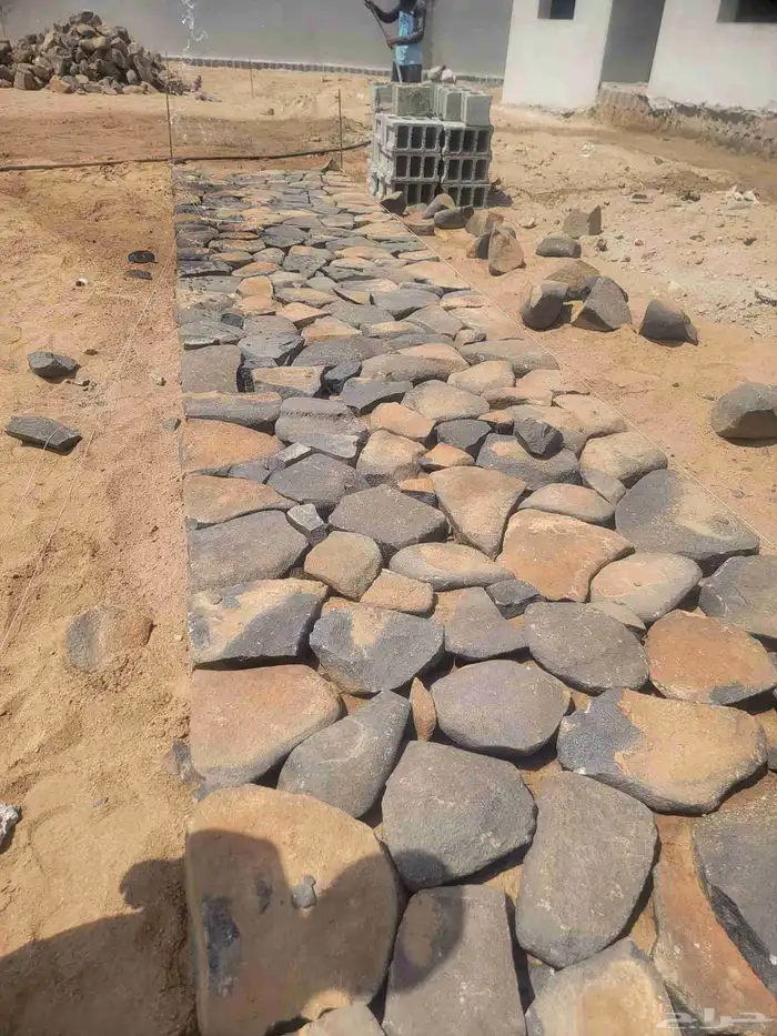 ممرات رباريب جدران احواض للنخل احجار نهريه 1