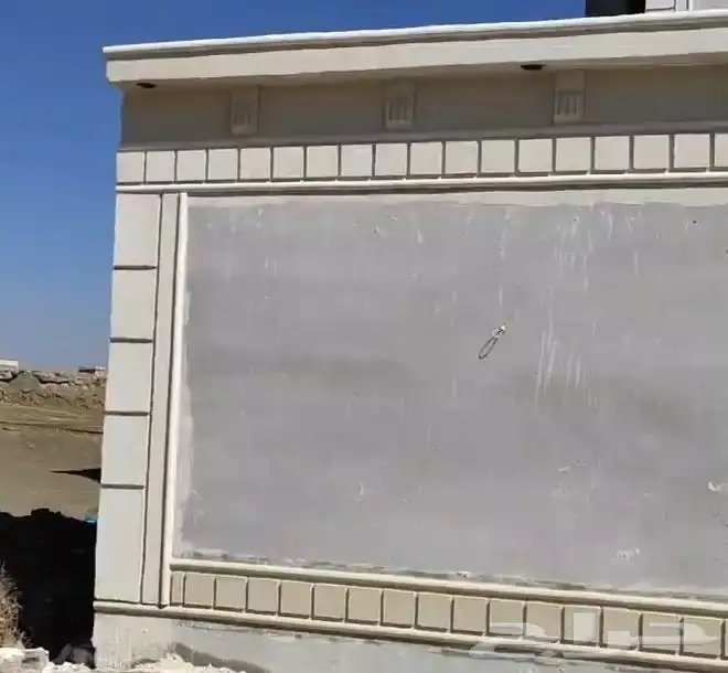 ديكورات خارجي ولياسه ملونه تصميم حجر الرياض مع العازله والبو 30