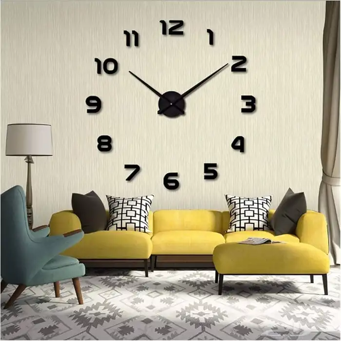 ساعة حائط ديكور ثلاثية الأبعاد تصميم عصري وأنيق 0