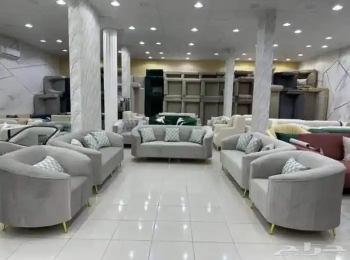 كنب جديد جاهز حرف ال و7 نفر شامل التوصيل 8