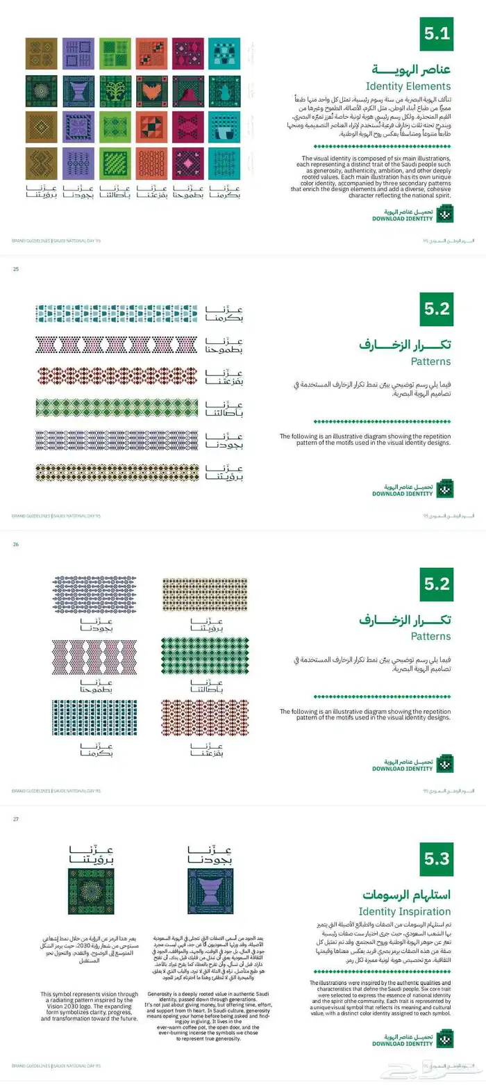 ستيكرات واجهات هوية اليوم الوطني 95 مطبوعات اليوم الوطني 9