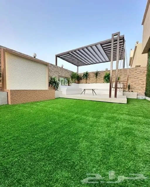 تنسيق حدائق عشب صناعي تنسيق حوش جازان صبيا بيش احد المساحه 3