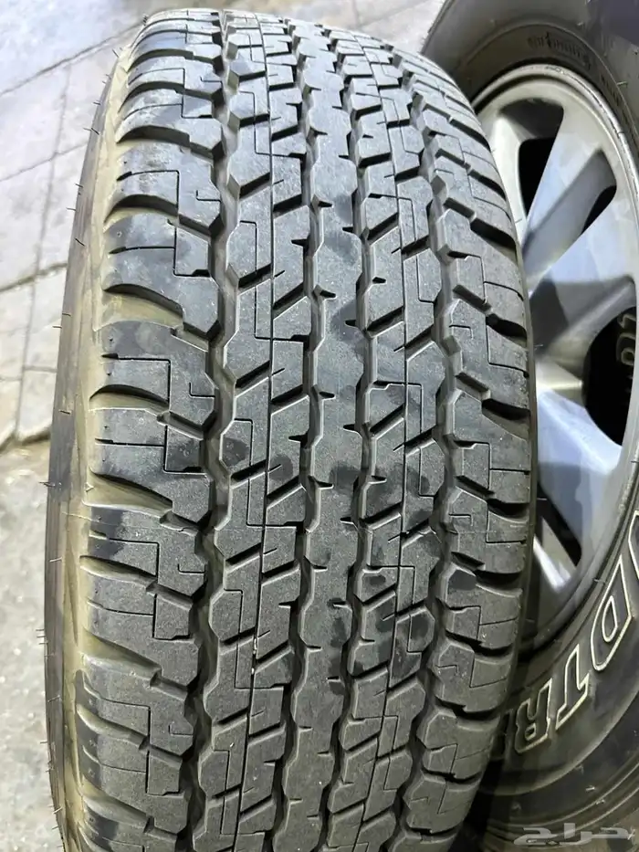 كفرات دنلوب ياباني مقاس 275.65.17 مع جنوط 3