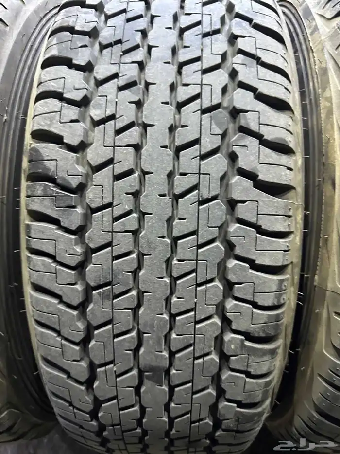 كفرات دنلوب ياباني مقاس 275.65.17 مع جنوط 8