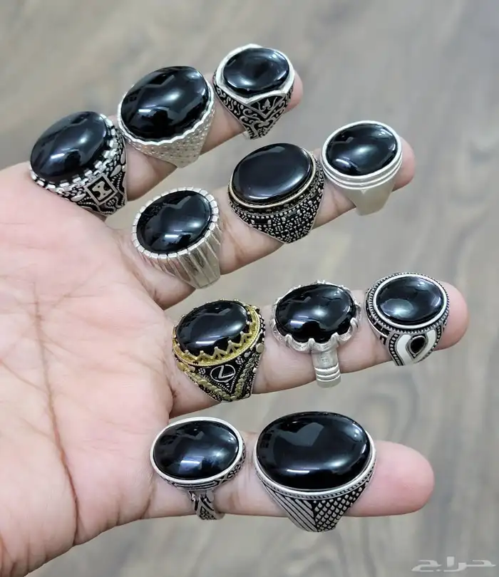 خواتم .فضة .عقيق 2