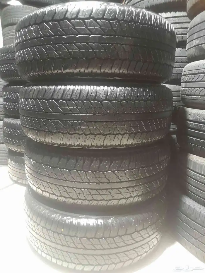 كفرات دنلوب ياباني مقاس 265 65 17كفرات نضيفه مشاءالله تبارك 5