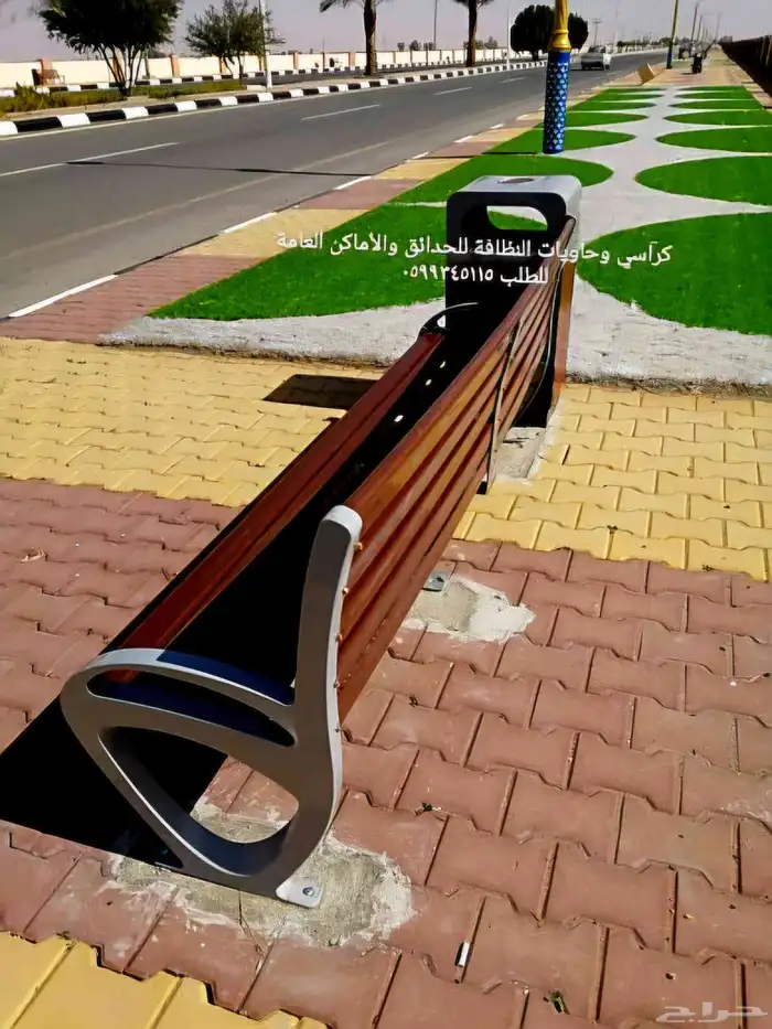 مقعد فناء في الهواء الطلق مقاعد مضادة للتآكل في الهواء الطلق 1